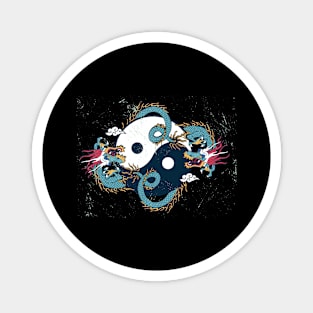 Ying And Yang Dragons Magnet